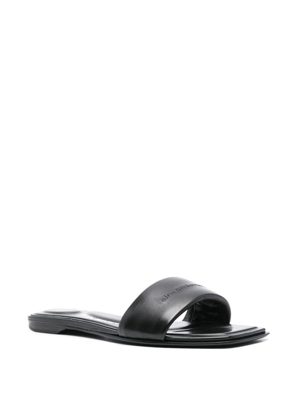 VY Logo Leather Slides