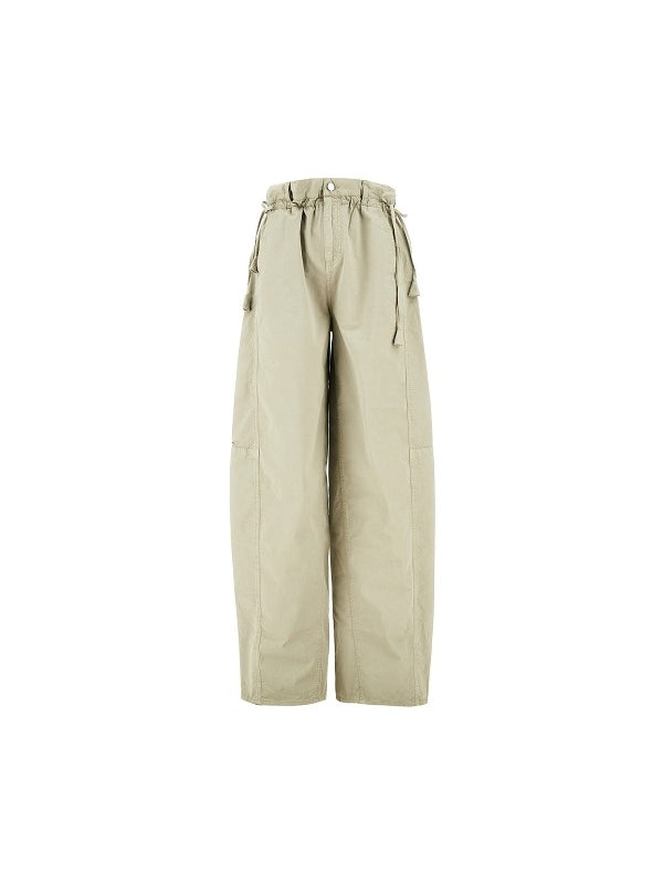 Tie Side Cotton Twill Pants