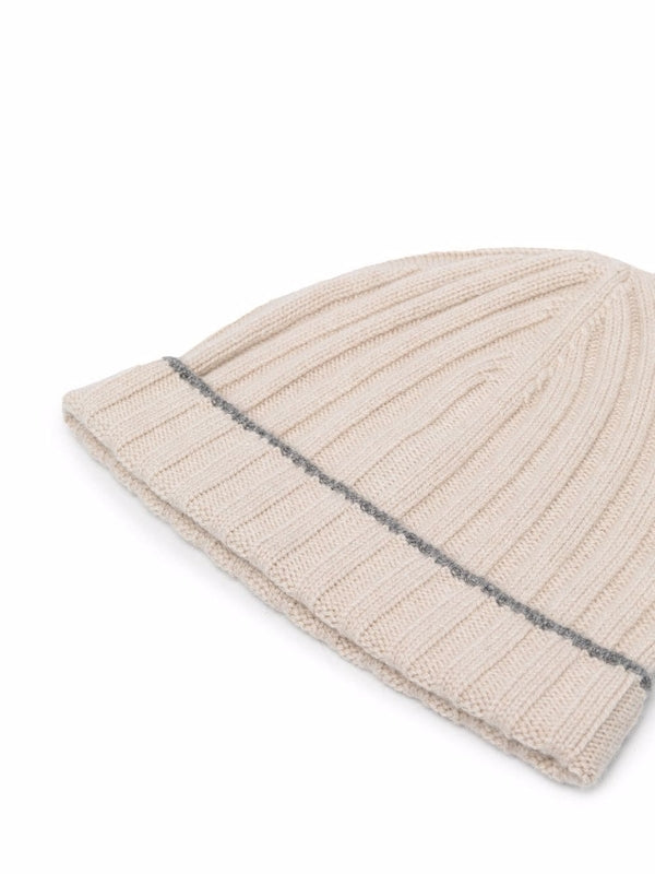 Beige Cashmere Beanie