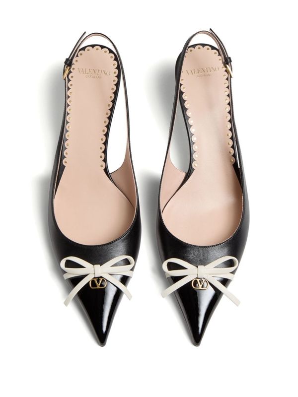 Bow Detail
  Leather Slingback Heel