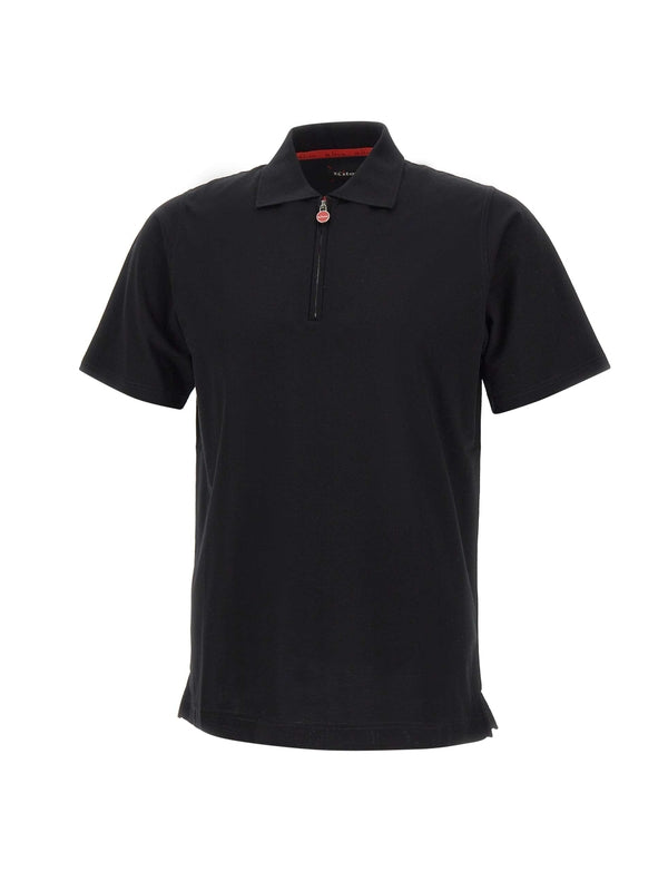 Kiton Black Polo Shirts