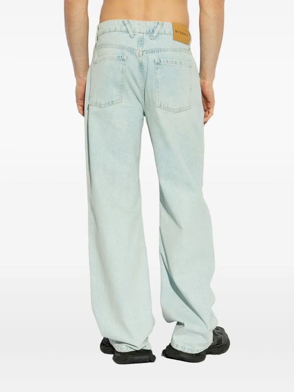 Monogram Detail Denim Pants