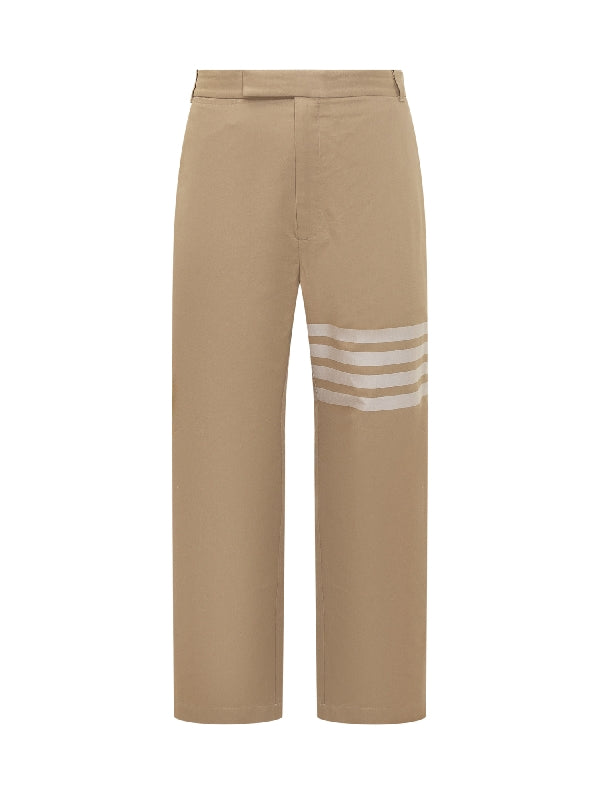 4-Bar Straight Cotton Pants