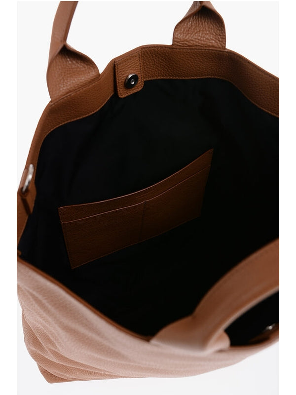 Brown Calfskin Tote Bag