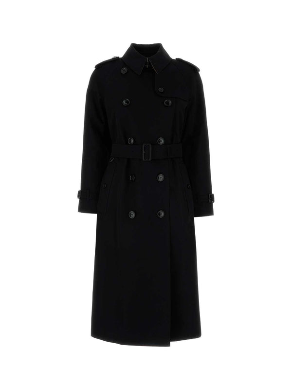Belted Cotton Double Trench Coat