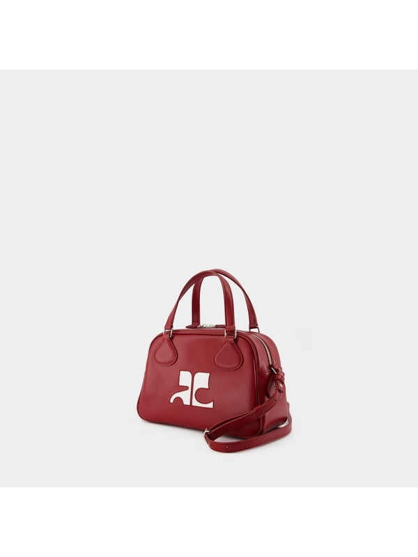 Courrèges - Reedition Logo Leather Tote Bag - Jente