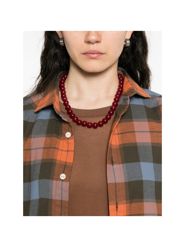 Baserange Orange Checked Shirts & Blouses