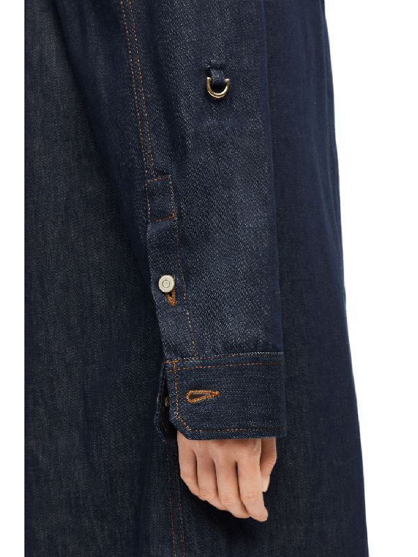 Chain Detail Denim Shirt Dress