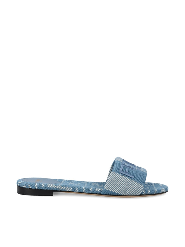 Sunshine Denim Effect Slides