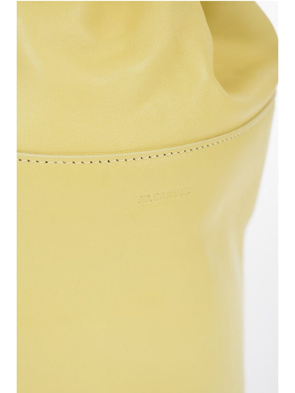 Logo Detail Calfskin Bucket Bag