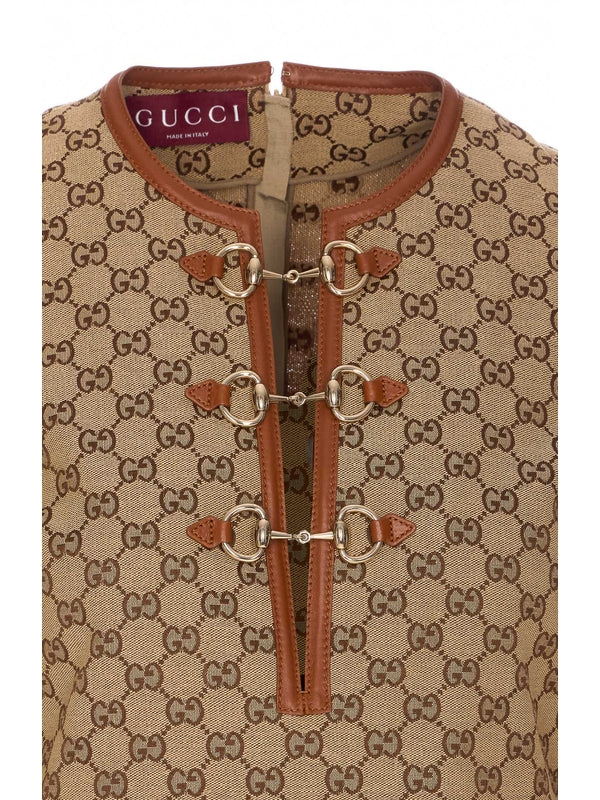 All-Over GG Logo Horsebit Mini Dress