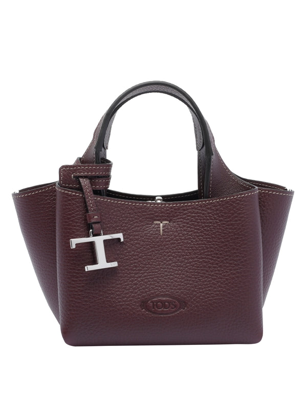 Tod'S Burgundy Tote Bags