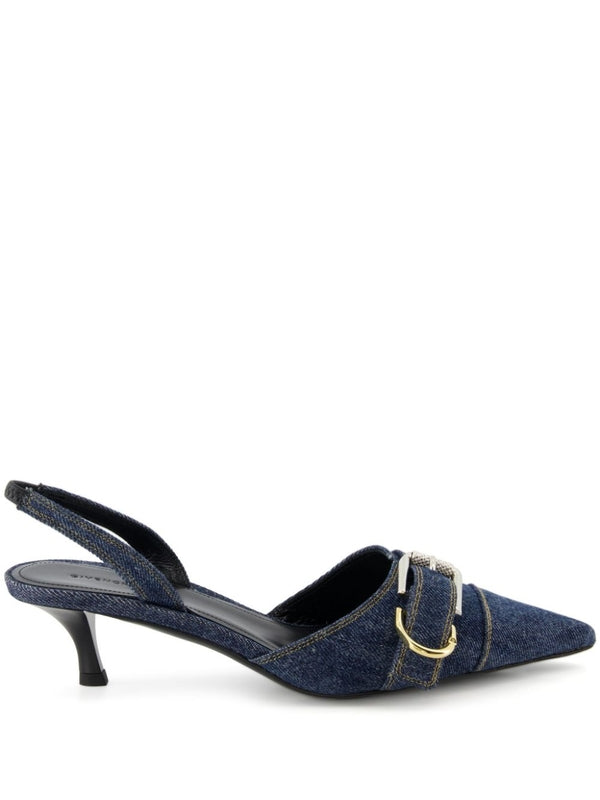 Buayu Washing Denim Slingback Heel