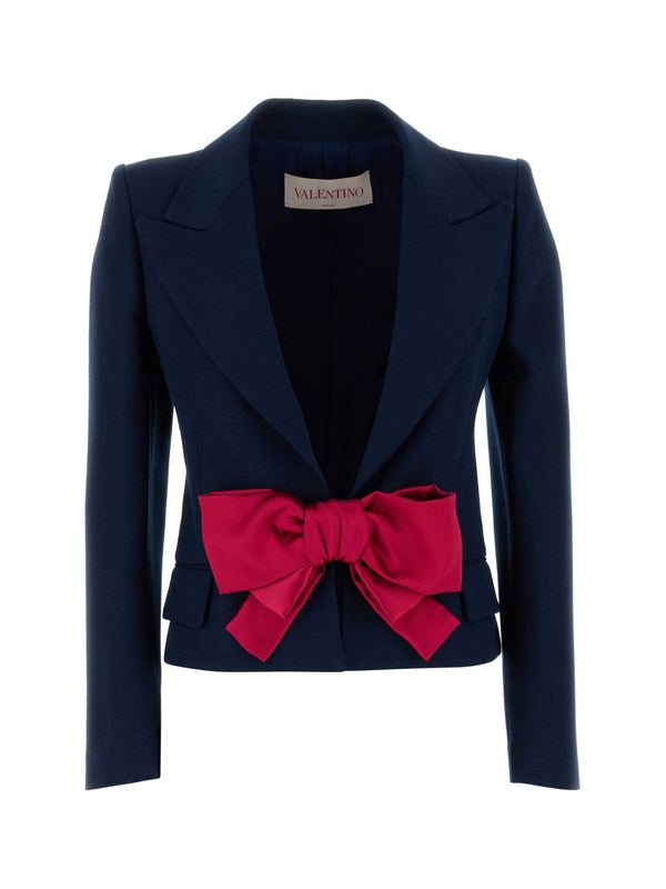 Bow Detail Single Breasted Jacket