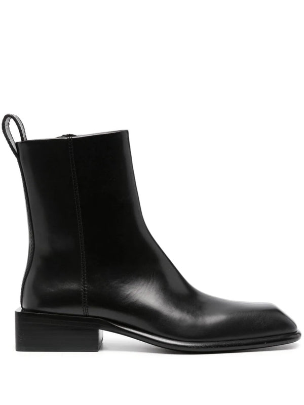 Throttle Leather Ankle Boots