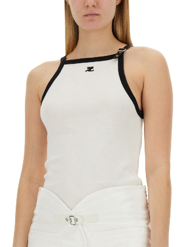 Buckle Detail Ringer Tank Top