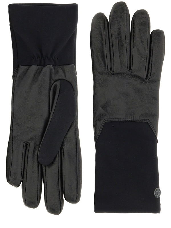 Logo Leather Gloves