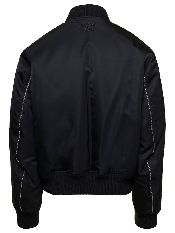 Arr Zipper Detail Bomber Jacket