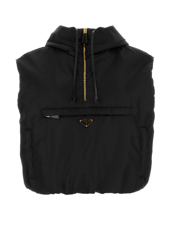 Triangle Logo Half-zip Nylon Vest