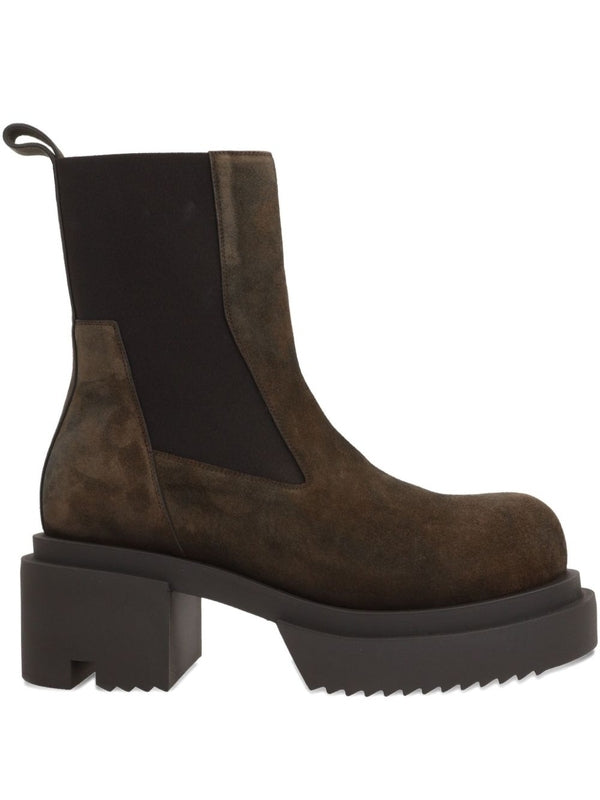 Rick Owens Brown Chelsea Boots