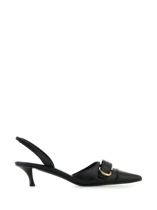 Bouaille Buckle Accent Slingback Heels