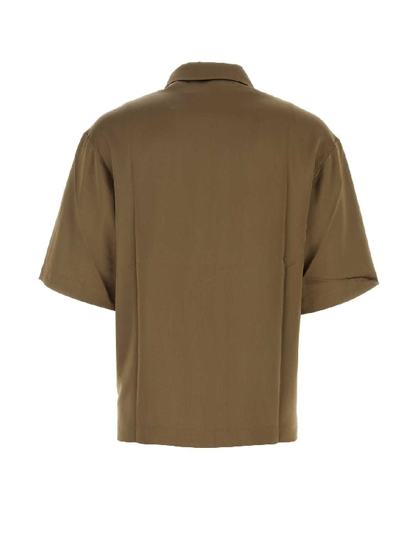 Satin Pocket Short Sleeve Shirt