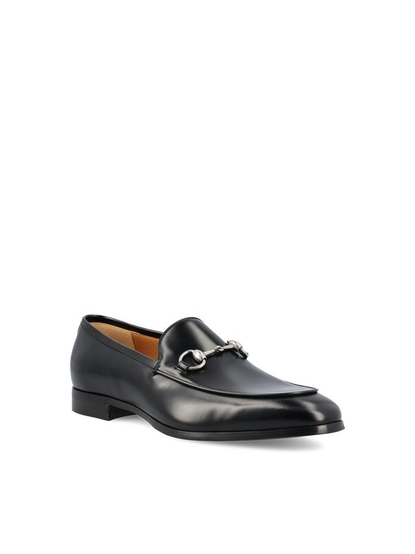 Horsebit Metal Detail Leather Loafers