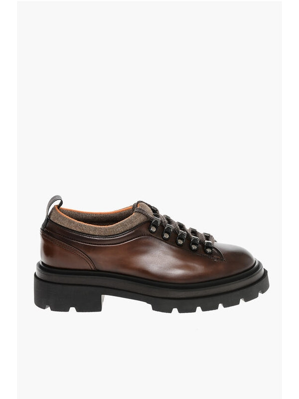 Santoni Brown Lace-Up Boots
