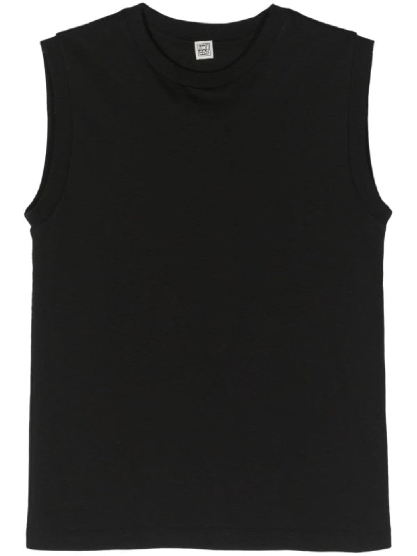 Toteme - White Cotton Crew Neck Tank
  Top - Jente