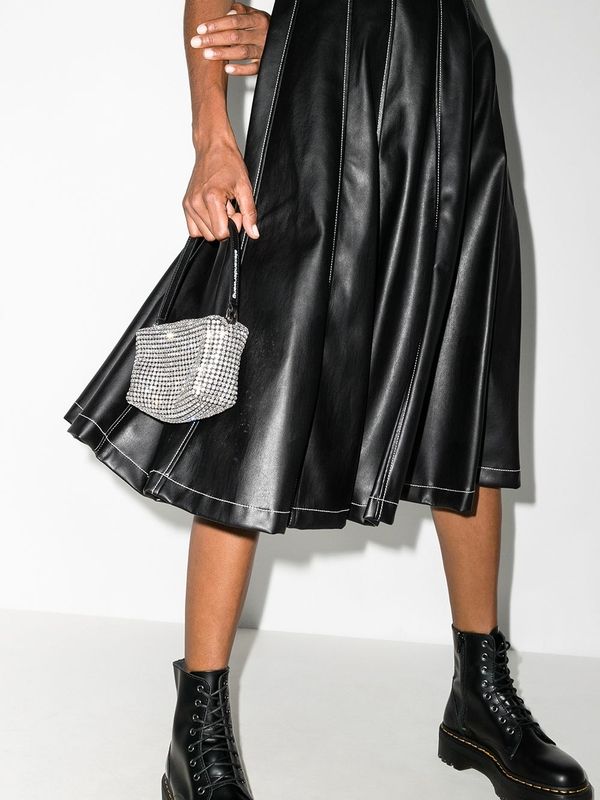 Heiress Crystal Decoration Leather Tote Bag