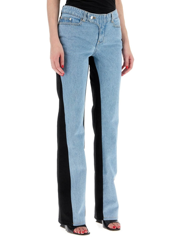 Two-Tone Denim Pants