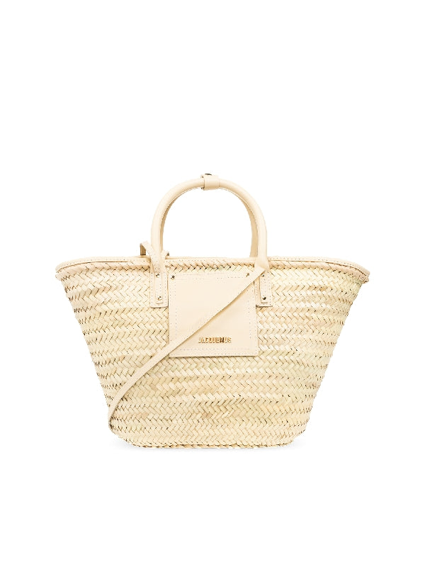 Soli Logo Beach Basket Bag