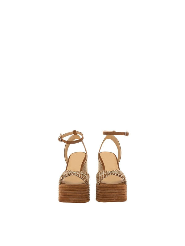 Castañer Brown Wedge Sandals