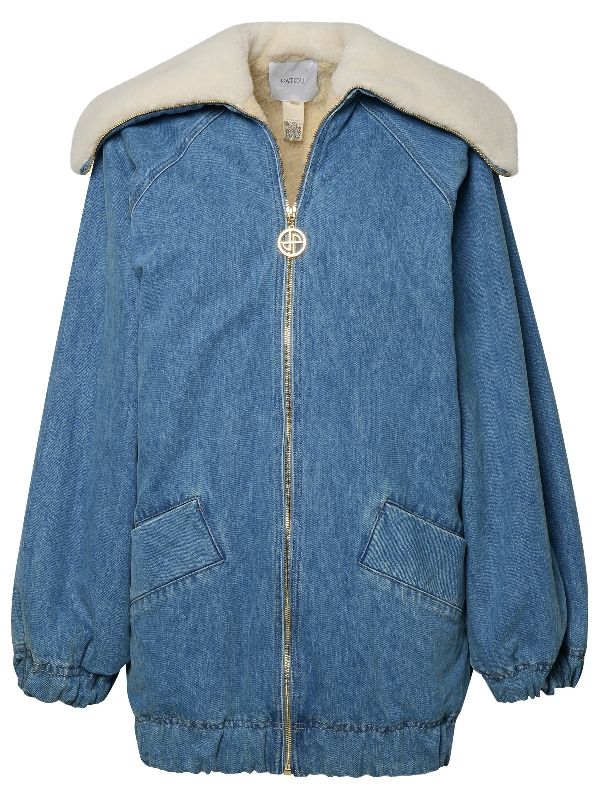 Back Logo Denim Zip-up Jacket