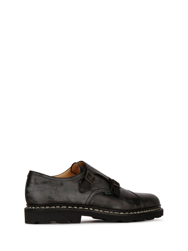 William Leather Monk Strap Shoes