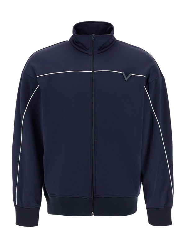VALENTINO - V Logo Navy Track Jacket - Jente