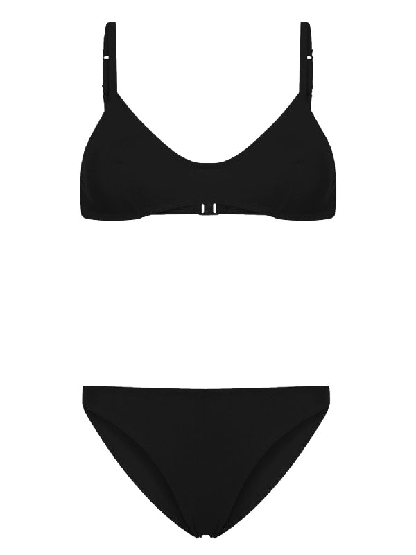 Black Nylon Bikini Set