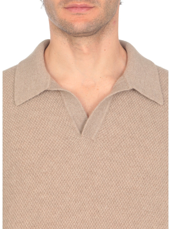 Cashmere Knit Polo Shirt