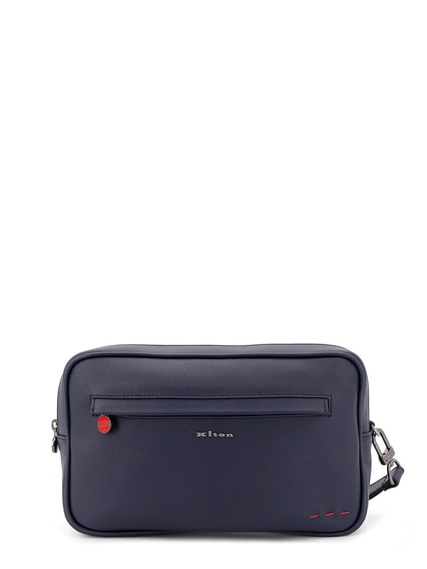 Kiton Navy Clutch Bags