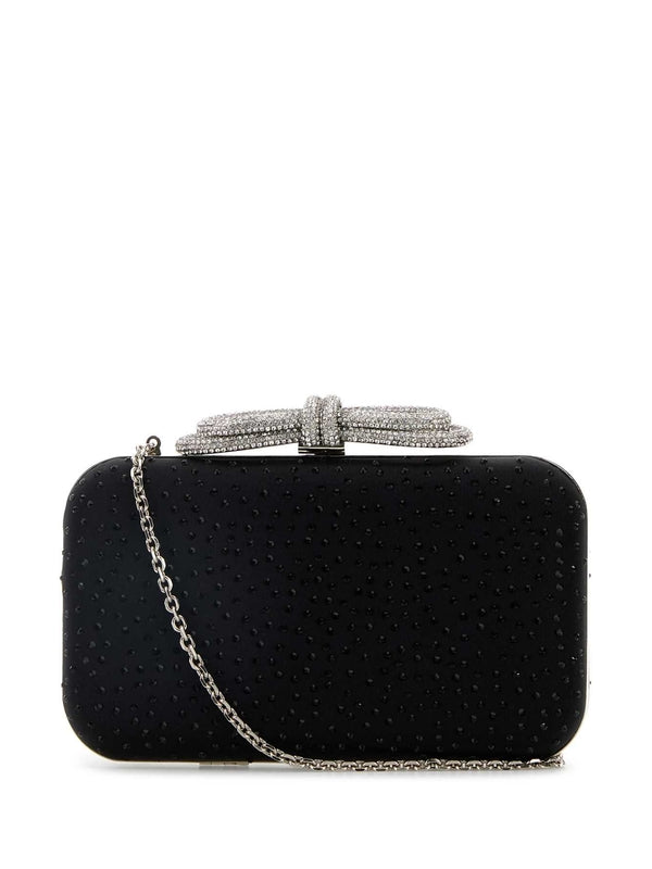 Crystal Bow Chain Clutch Bag