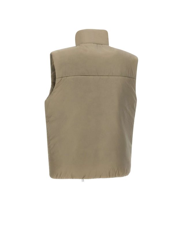 Logo High Neck Nylon Padded Vest