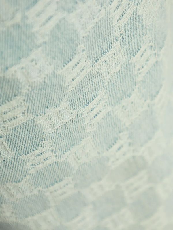 Monogram Detail Denim Pants