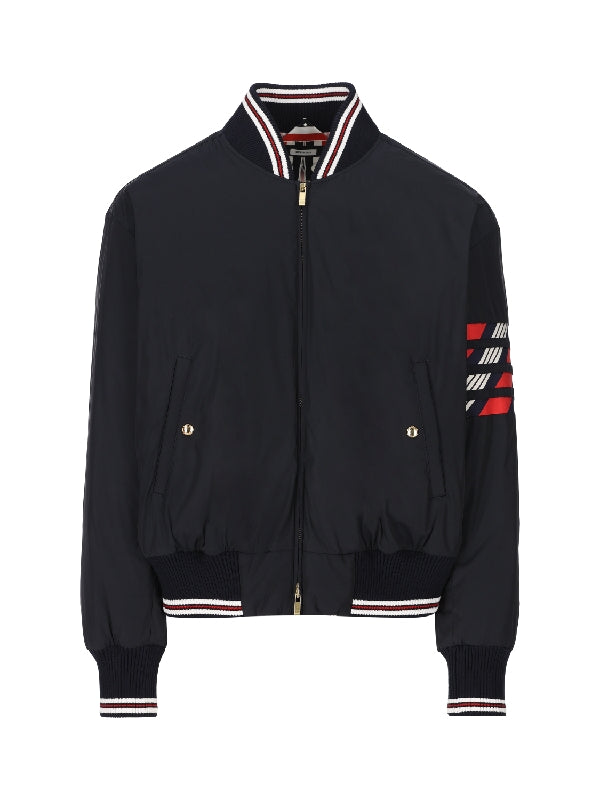 Stripe Diagonal Padded Jacket Bomber