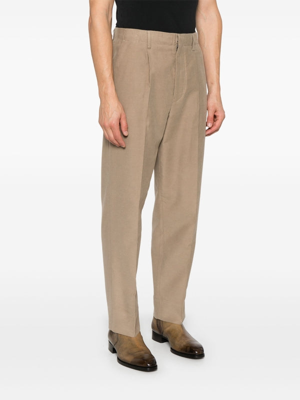 Cotton Cashmere Tailored Pants