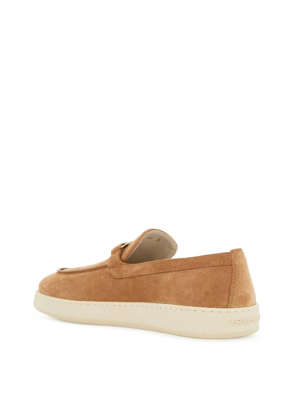 Vara Buckle Suede Loafers