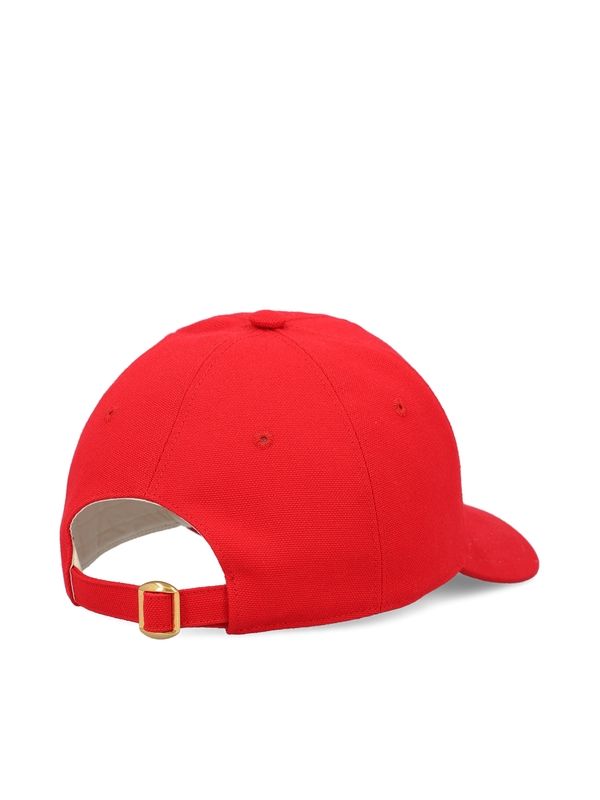 V Logo Cotton Ball Cap