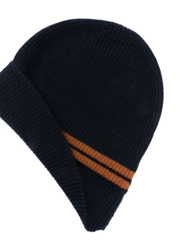 Z Zegna Navy Beanies
