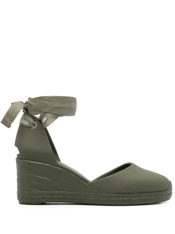 Castaner Green Wedge Sandals