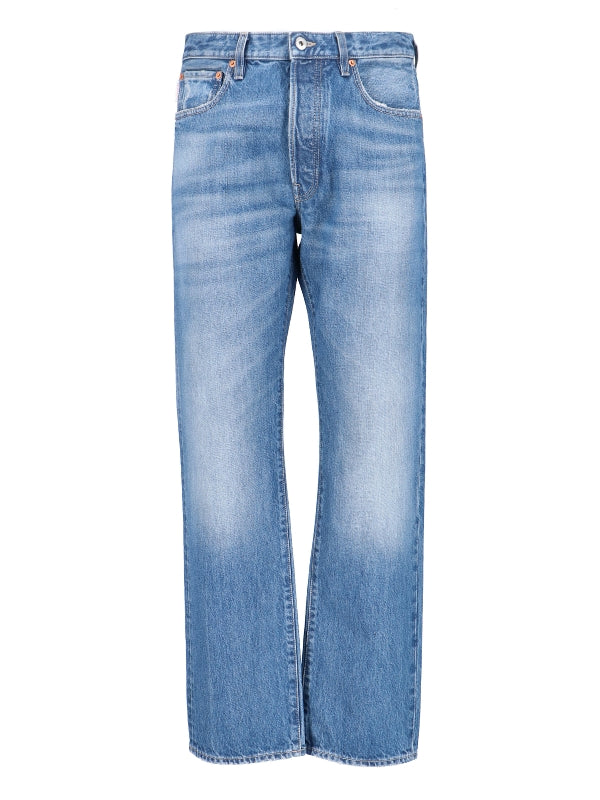 VALENTINO - Back Logo Patch Denim Pants - Jente