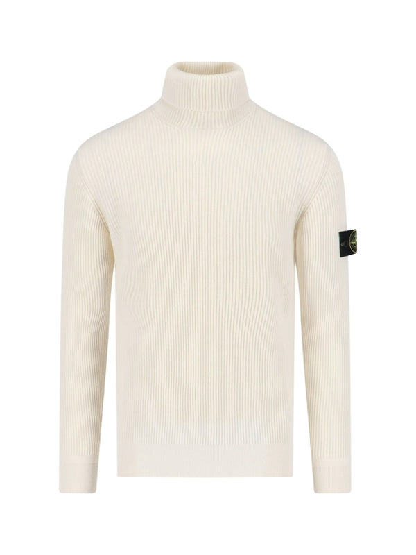 Wappen Patch High Neck Wool Knit